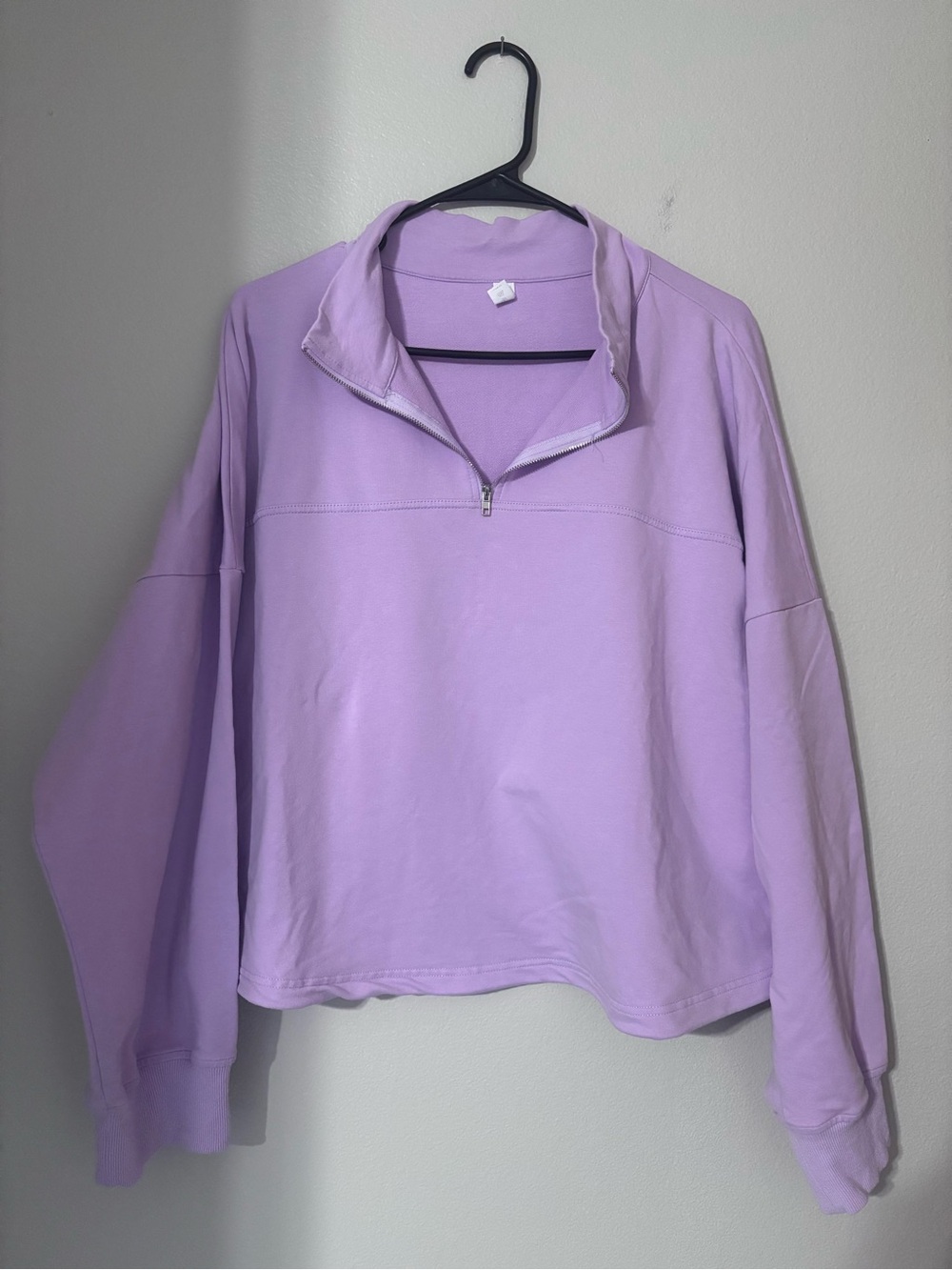 Amazon Lilac Half-Zip Long Sleeve Pullover